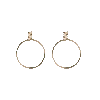 Daisy Hoops Black/White