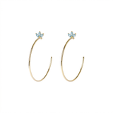 Golden Babe Hoops Light-Blue