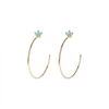 Golden Babe Hoops Light-Blue